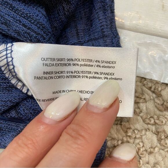 Z‎ by Zhoba Brand Heather Blue Skort Size Large - Picture 10 of 11